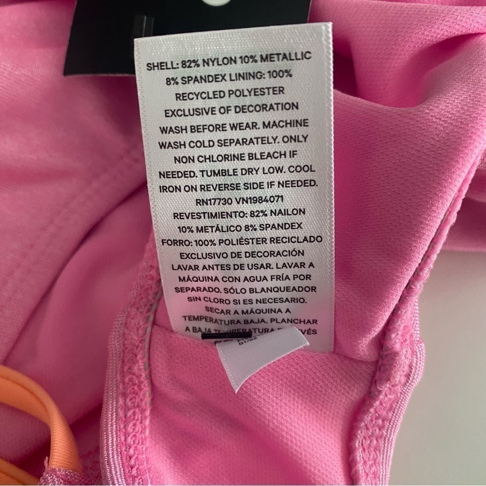 Girl’s 2 Piece Swimsuit Spaghetti Strap And Back Art Class Pink/Yellow Size L - Picture 8 of 8